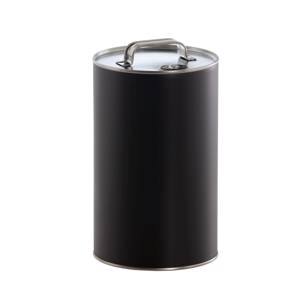 Tinplate drum black 2 litre